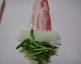 豆苗と大根の豚巻き。ポン酢ずぶずぶで。作り方2写真
