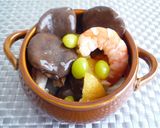 霜降りひらたけと海老のレモンワイン蒸し作り方5写真