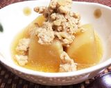 おつゆも一緒に♪ 丸大根と鶏そぼろの煮物作り方4写真