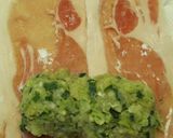 餃子のたねの肉巻ロール†リメイク作り方3写真