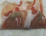 餃子のたねの肉巻ロール†リメイク作り方4写真