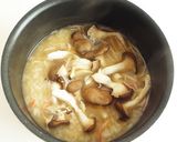 霜降りひらたけの雑炊作り方4写真