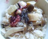 帆立とタコの炊き込みご飯作り方6写真