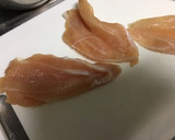 ささみの梅肉&チーズはさみ揚げ☆作り方2写真