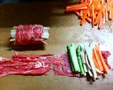 ご飯がいける！牛肉の三色巻き♪作り方2写真
