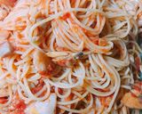 アサリと塩豚のトマトパスタ作り方8写真