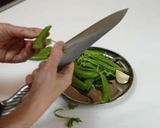 Wえんどうのにんにく炒め作り方1写真