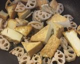 れんこんと厚揚げの香ばしバター醤油作り方4写真