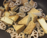 れんこんと厚揚げの香ばしバター醤油作り方4写真