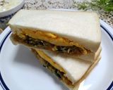 野菜炒めと卵の栄養満点サンドイッチ作り方6写真