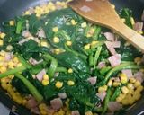 ベーコンとコーンでほうれん草バターソテー作り方6写真