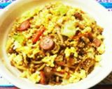 野菜たっぷりゴマ入りそば飯チャーハン作り方5写真