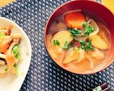 甘くてほっこり、サツマイモのお味噌汁作り方4写真