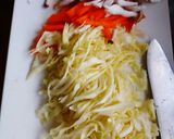 彩り野菜とキャベたま丼作り方1写真