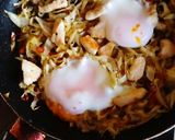 彩り野菜とキャベたま丼作り方7写真