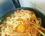 簡単ランチ☆ナポリターナうどん作り方4写真