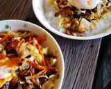 彩り野菜とキャベたま丼作り方8写真