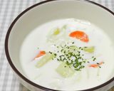 簡単コクアップ！クリームスープに粉チーズ作り方8写真