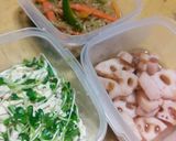 ☆金曜日は常備品の残りでカラフル弁当☆作り方3写真