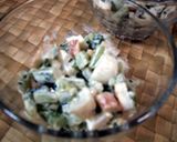 美味☆大根葉の茎とチクワの絶品サラダ作り方3写真