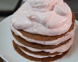 薔薇ケーキ❁チョコスポンジ＆いちごムース作り方24写真