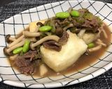 フライパン一つ簡単★すき焼き揚げ出し豆腐作り方8写真