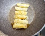 簡単！ウインナーと大葉の餃子の皮巻き作り方12写真