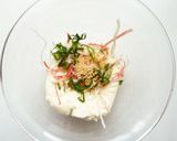 電子レンジで　かにかまと大葉の豆腐饅頭作り方4写真