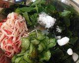 三つ葉香る…わかめときゅうりの酢の物作り方5写真