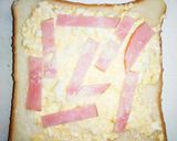 ツブツブ卵ハムプチピザ風焼き作り方7写真