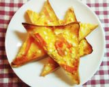 ツブツブ卵ハムプチピザ風焼き作り方8写真