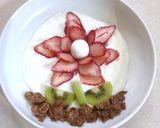 楽しい♪ヨーグルトアート♡いちご♡花作り方3写真
