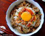 黒酢でスッキリ☆おろし豚キムチ丼!作り方5写真