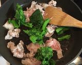豚バラと菜の花と豆腐のピリ辛とろみ炒め作り方6写真