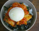 ☆簡単☆とろ～り温玉のせキムチ丼作り方2写真