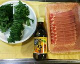 超簡単♡春菊の豚肉巻き♪作り方1写真
