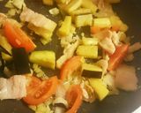茄子ベーコンのトマトパスタ作り方3写真