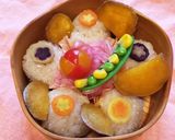 スナップえんどうを可愛く♪キャラ弁に〜♪作り方12写真