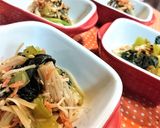 さっぱり【小松菜と干しエビのごまポン酢】作り方5写真