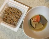 納豆と野菜のゴマ味噌煮あえ作り方3写真