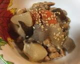 納豆と野菜のゴマ味噌煮あえ作り方5写真