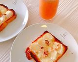 超〜とろり！ブリーチーズとナツのトースト作り方5写真