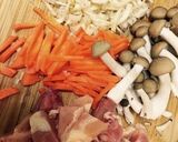 麵つゆで♡千切り大根と鶏肉の炊き込みご飯作り方1写真