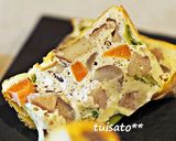 筑前煮リメイク・型焼きオムレツ作り方5写真