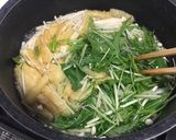 シャキシャキ♪ 水菜とえのきの梅肉和え作り方1写真