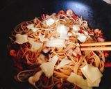 タコとエビのトマトチーズパスタ作り方2写真