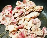 牛肉と春菊のペペロンチーノ風☆作り方3写真