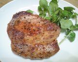 鉄のフライパンで焼く厚切りポークソテー作り方6写真