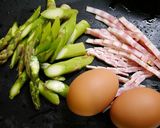 超速！アスパラベーコンふわふわ卵作り方1写真