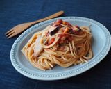 タコとエビのトマトチーズパスタ作り方3写真